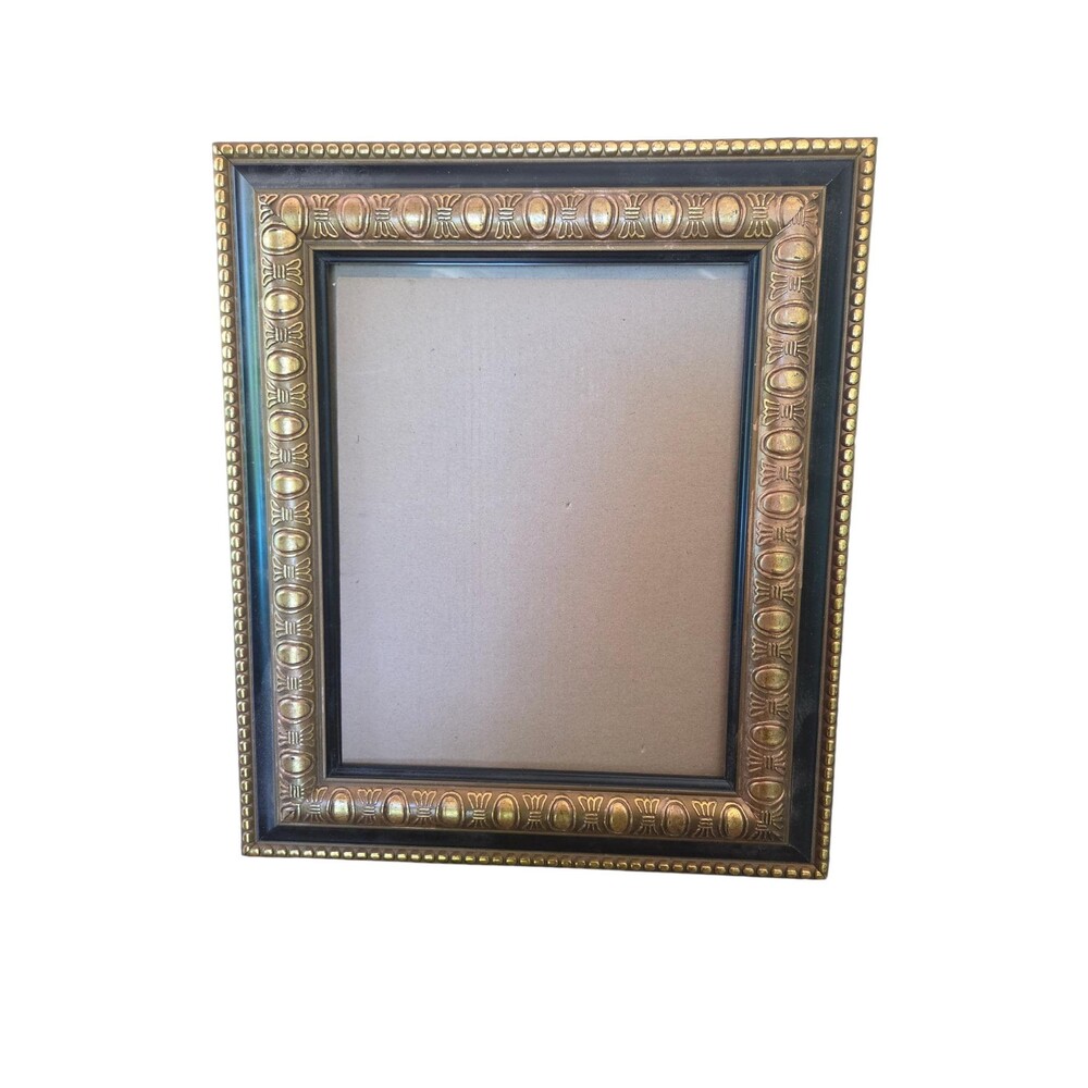 Vintage Ornate Gold and Black Picture Frame 14x12 Vintage Style Tabletop